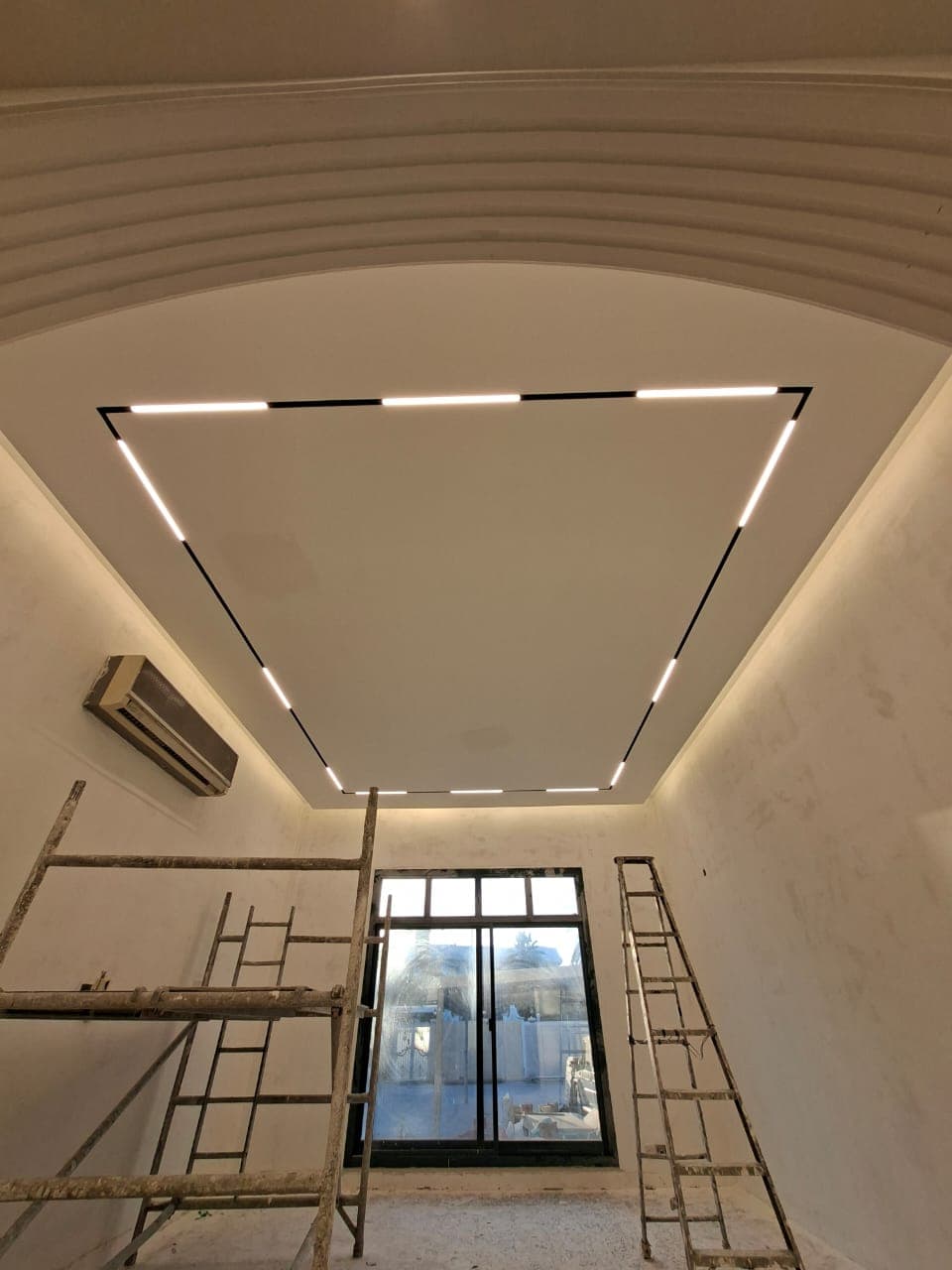 Gypsum false ceiling with LED lighting by DTG Technical Services